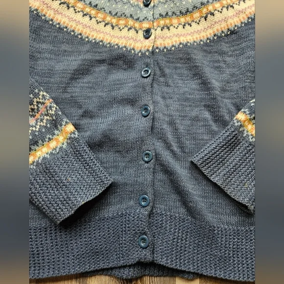 Tiara International Cardigan Women's XL Button Front Blue - Picture 3 of 7